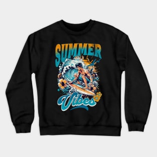 Summer Vibes Surfing Crewneck Sweatshirt